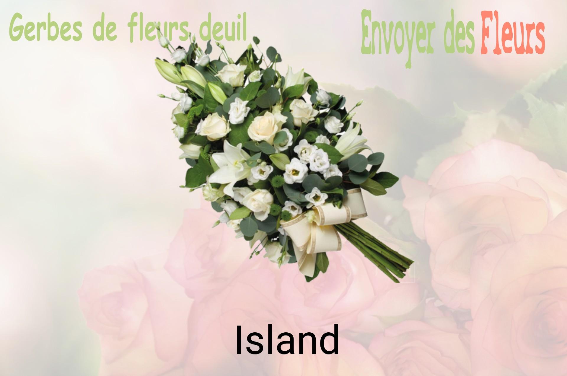 Gerbe de fleurs de deuil livrée à Island